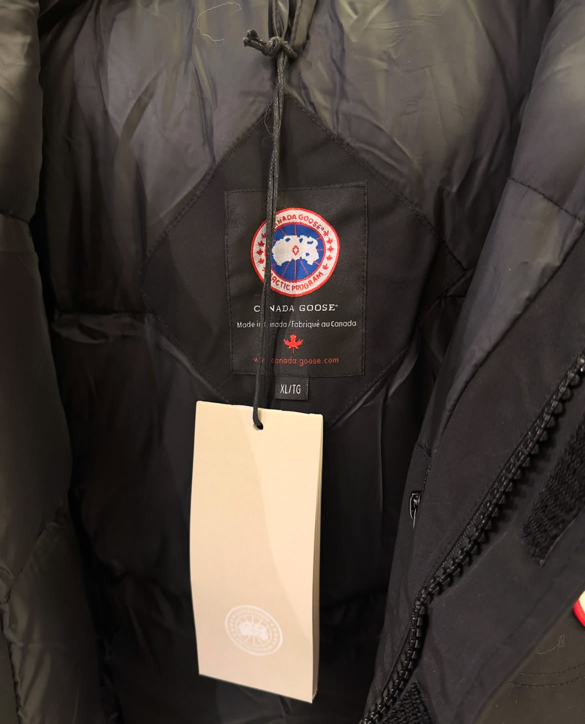 Canada Goose Logo-Patch Hooded Down Jacket