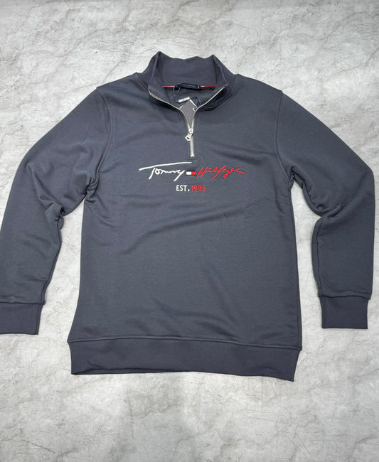 Tommy φούτερ Half Zip γκρι